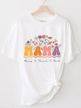 Custom Mama Floral Shirt, Personalized Mothers Day Tee, Mama Gift Shirt